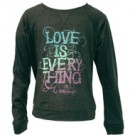 Billabong Billie Girls Sweatshirt Love Is Black Heather