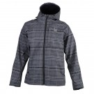 Spyder Mens Ski Jacket Notorious Hoody Soft Shell Black Flatline Print